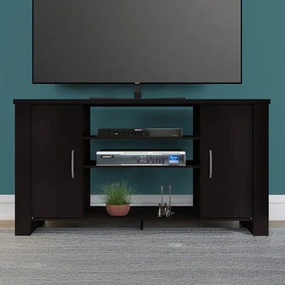 Porch & Den Tompkins Espresso-finish TV Stand Entertainment Brown Modern & Conte - Image 1 of 4