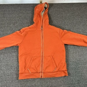 LL Bean Youth Size L 14/16 Orange Hooded Full Zip Fleece Lined Jacket Outdoors - Picture 1 of 10