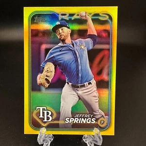 2024 Topps Update Jeffrey Springs Yellow Foil #US74 Tampa Bay Rays - Picture 1 of 2