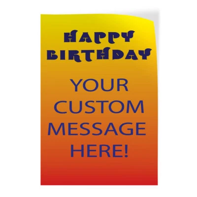 Door Decals Vertical Vinyl Stickers Multiple Sizes Happy Birthday Custom Puzzle - Image 1 of 4