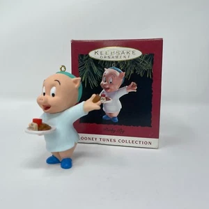 Hallmark 1993 Andenken Schweinchen Weihnachtsschmuck Looney Tunes Sammlung IOB - Bild 1 von 12