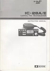 OEM Icom IC-28A/E 144MHz FM Transceiver Instruction Manual  - Picture 1 of 2