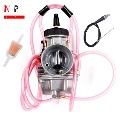 Carburetor + Throttle Cable For PWK35 Honda CR125R Yamaha YZ250 YFZ350 Carb US - Image 1 of 4