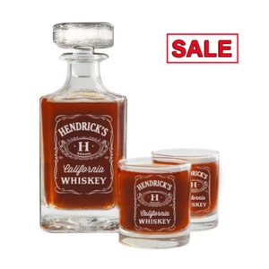 Personalized Whiskey Decanter Set, Whiskey Glasses, Husband Gift, Boyfriend Gift - Picture 1 of 3