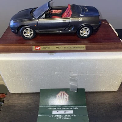 Corgi 1/18 Scale Model Car 95105 - MG 1.8i WC Roadster - Met Grey - Image 1 of 4