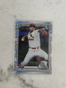 2020 Bowman Chrome Prospects Speckle Refractors #BCP60 Alvaro Seijas #/299 SP - Picture 1 of 2