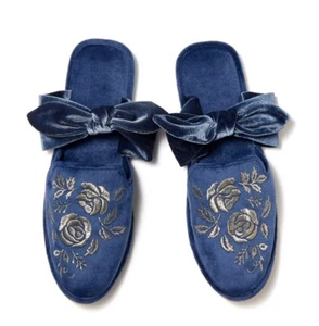 ANNA SUI Francfranc Colaboración Zapatillas Zapatos de Habitación Azul Marino 27cm/10.6" NUEVO - Imagen 1 de 6