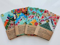 Reusable Beeswax Food Wrap-Set of 4(30,30,20,20cm) (FREE 1 set of string&button)
