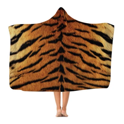 Tiger Print - Hooded Blanket - Image 1 of 3