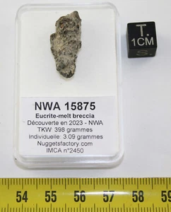 Meteorite NWA 15875 - Eucrite-Melt Breccia (NWA - 3.09 Grams - 005 **) - Picture 1 of 9