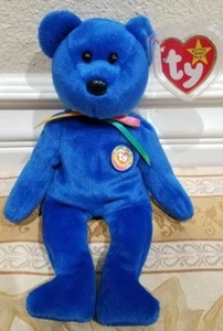 *RARE* Ty Beanie Baby - "Clubby #01" Officiel Club Bear - MWMT avec protection étiquette - Photo 1 sur 7