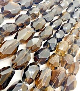 Large Faceted Smokey Quartz Nuggets Approx. 32x22x18mm 15.5in. Strand - Picture 1 of 6