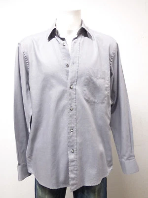 VAN LAACK MENS SHIRT SIZE 39 / GREY TEXTURED & LONG SLEEVE SHIRT ( P 6991 ) - Image 1 of 3