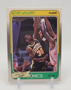 🏀KEVIN WILLIAMS 1988 Fleer Seattle Supersonics SONICS Vintage Basketball Card 