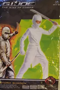 Ninja Costume Kids Size Medium 7 - 8 White Gi Joe The Rise Of Cobra Storm Shadow - Picture 1 of 8