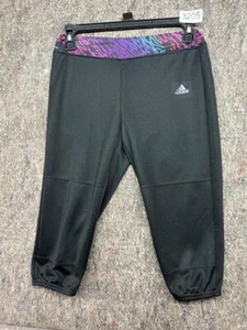 Adidas Womens Leggings Pants Capri Climalite Black Size M - Picture 1 of 9