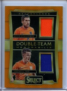 Memorabilia del equipo doble Panini Select 2016-17 naranja Strootman / de Vrij #16/75 - Imagen 1 de 2