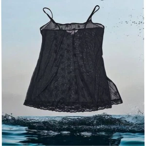 Victoria's Secret Black Lace Trim Sheer Camisole Lingerie Top XS - Picture 1 of 4