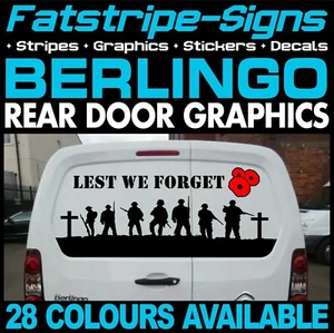 passend für Citroen Berlingo Damit wir nicht vergessen UK ARMEE GB Aufkleber Grafik Camper Van - Bild 1 von 2
