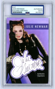 Julie Newmar Signed Cut Display (PSA) Orignal Catwoman 1960s Batman TV Series - Bild 1 von 2