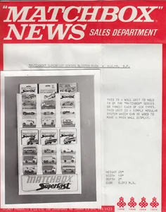 Matchbox News hoja de novedades para Superfast "V.U. Pantalla 18" nunca apareció - Imagen 1 de 1
