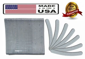 Premium Zebra 100/180 Grit Curved Banana Washable Beauty Spa Salon Nail Files - Picture 1 of 3