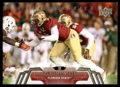 2014 Upper Deck Christian Jones 82   Star Rookies Florida State Seminoles - Image 1 of 2