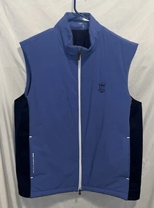 Mens Size Large Polo Ralph Lauren RLX Hybrid Full Zip Golf Vest Blue Performance - Picture 1 of 4