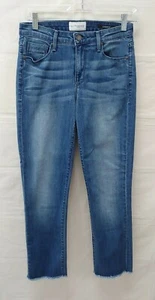 Parker Smith Womens Jeans Sz 26 Medium Wash Raw Hem Sand Blasted Pockets Denim  - Picture 1 of 7