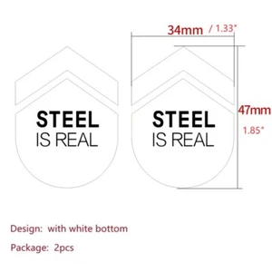 2pcs Steel IS REAL Sticker for Bicycle Frame Tube Motorcycle Car Biker Decals - Picture 1 of 1