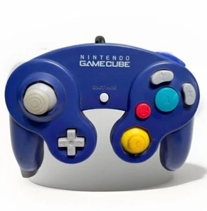 OEM Official Nintendo GameCube Indigo Front Clear Back Controller DOL-003 Tested - Picture 1 of 2