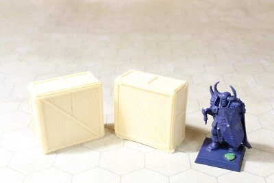 Armorcast TERRAFORM BATTLEFIELD SCENERY  Wood-look CRATES NIP Resin terrain - Image 1 of 3