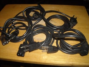 5 various power cords HP Tektronix printer monitors pre owned - Picture 1 of 6