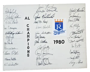 1980 KC Royals Team 34 signiert 11x14 AL Champs George Brett, Hal McRae, Amos Otis - Bild 1 von 9