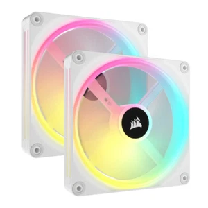 Corsair iCUE LINK QX140 RGB Starter Kit, weiß, 2er-Pack, LED-Steuerung, 140mm - Bild 1 von 5