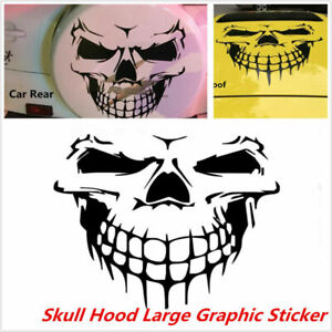 1 Pcs Large Skull Skeleton Hood Decal Vinyl Sticker For Car SUV Rear Side Door