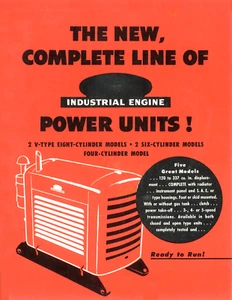 Folleto de unidades de potencia de motor industrial Ford 120 226 254 239 337 4 6 cilindros V8 - Imagen 1 de 6