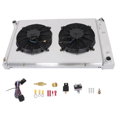 LABLT Radiator+Shroud Fan 4 Row For 1973-87 Chevy C10 C20 C30 K10 K20 K30 C2500 - Image 1 of 4
