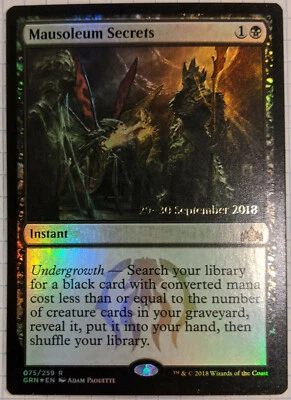 MTG **Prereleas** Foil Mausoleum Secrets GRN 75/259 LP Rare Guilds of Ravnica - Image 1 of 4