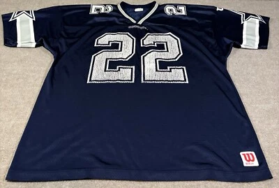 Camiseta De Colección Emmitt Smith Dallas Cowboys NFL Team Wilson 2XL XXL Hecha en EE. UU. Foto 1 de 4