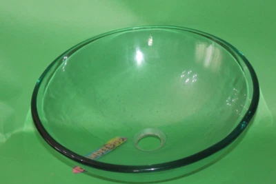 Tocador de baño recipiente de vidrio fregadero redondo renovación hogar apartamento repuesto Foto 1 de 4