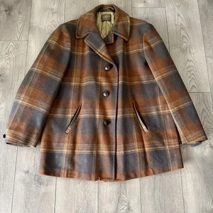 Vintage Pendleton Wool Jacket Coat Plaid Quilted Lining Very Good Condition - Picture 1 of 24