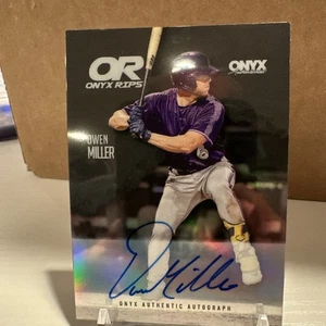 2025 Onyx Rips Black Owen Miller On-Card Auto 5/5 Bookend SSP - Picture 1 of 3