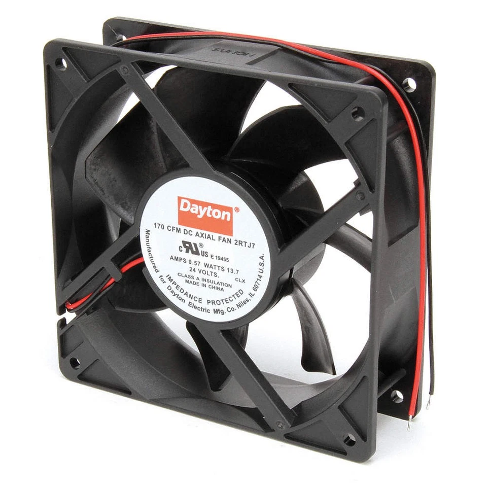 Ventilador axial DAYTON 2RTJ7, cuadrado, 4-11/16" H, 170 CFM 2RTJ7 Foto 1 de 1
