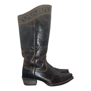 Ariat Womens Sahara 10011941 Brown Leather Cowgirl Western Boots Size 8.5M - Picture 1 of 5