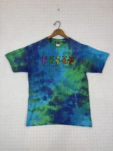Vintage Grateful Dead Bears Dancing T-Shirt Gr. L Tie Dye Y2K Band Liquid Blue - Bild 1 von 6