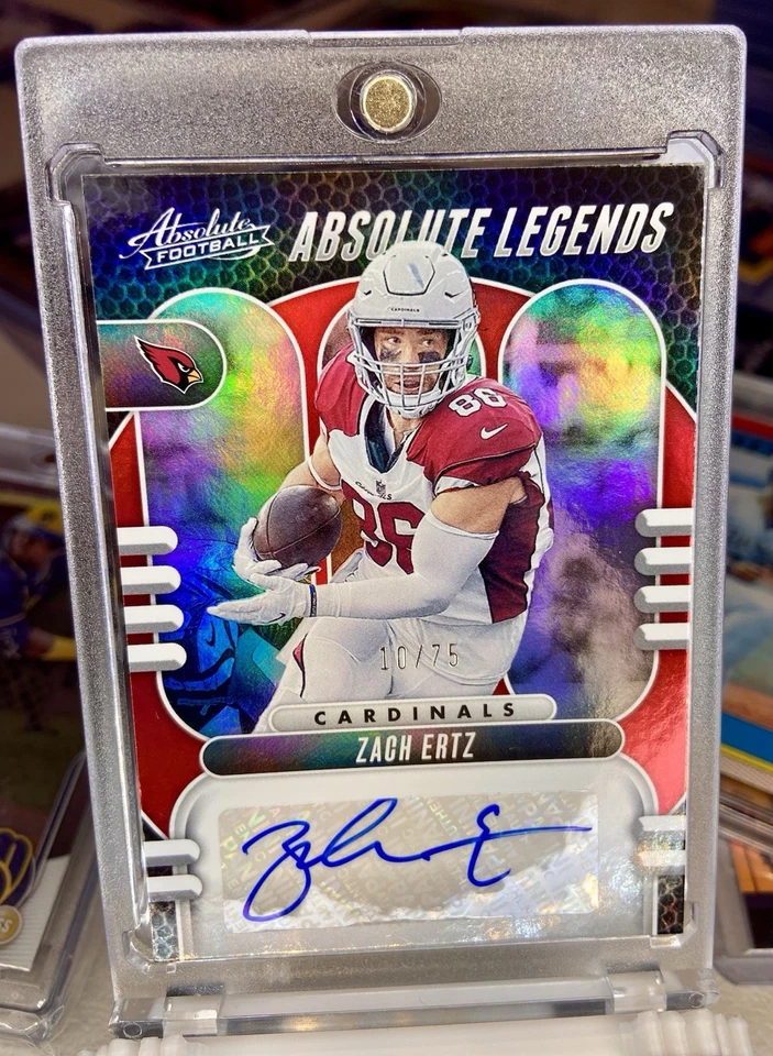 🔥ZACH ERTZ 2023 Absolute - Absolute Legends Signatures  #AL-ZE RED /75 (AU) HOF - Image 1 of 4