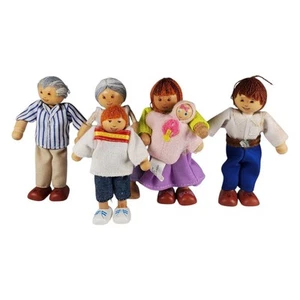 6 Wooden "Small World Toys" Dollhouse People Family Character Figure Toy Lot - Picture 1 of 21