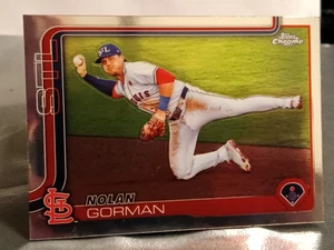2025 Topps ✨CHROME✨#80 Nolan Gorman - St. Louis Cardinals  - Picture 1 of 3