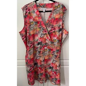 Athleta Marlow Floral Sleeveless Romper Surplice Neckline Size 2X  - Afbeelding 1 van 10